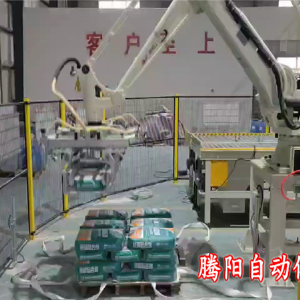砂漿雙爪國產碼垛機器人一次輕松碼垛兩包